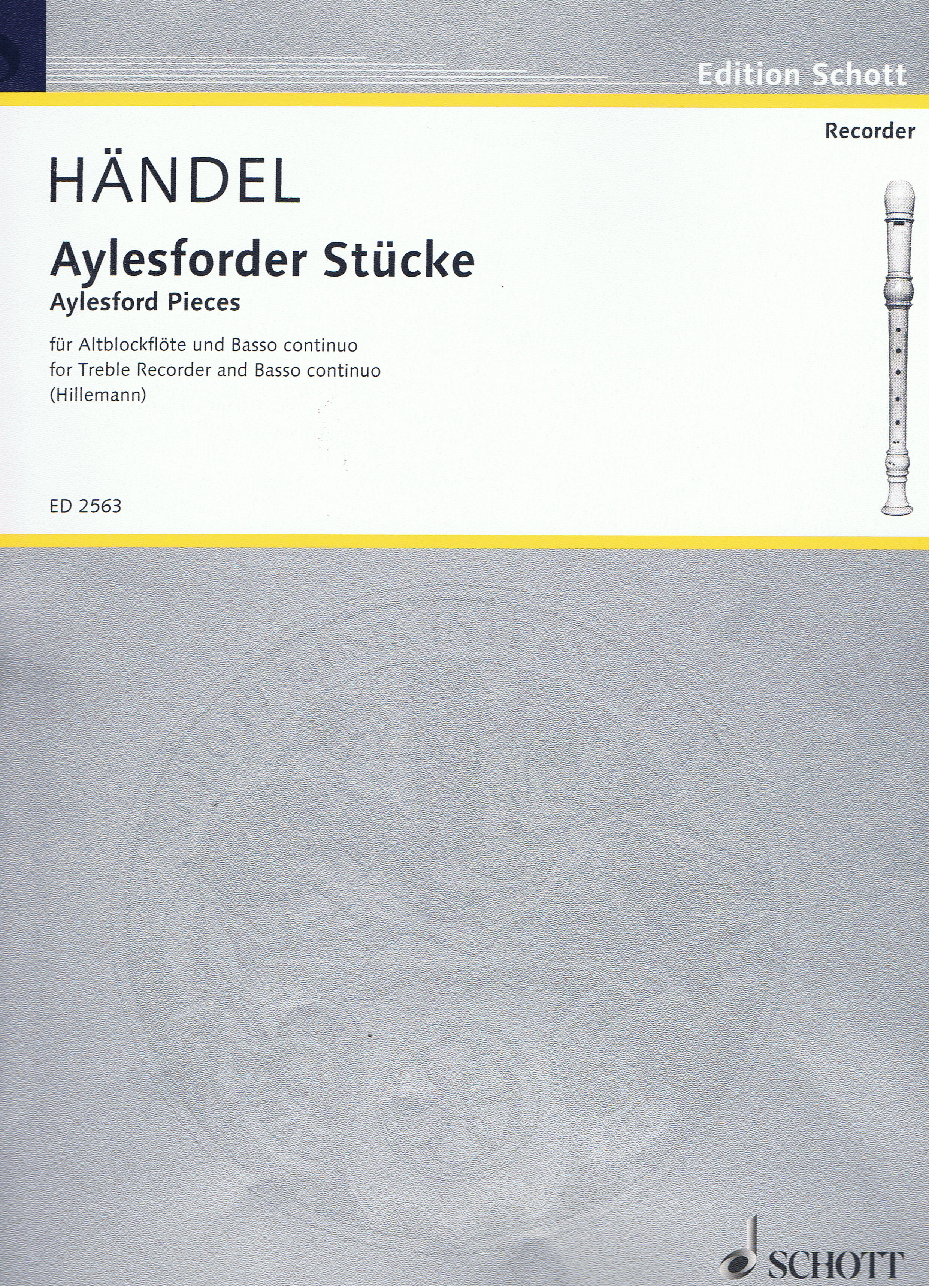 Georg Friedrich Händel: Aylesforder Stucke: Treble Recorder: Score and Parts