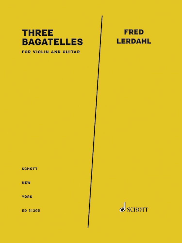 Fred Lerdahl: Three Bagatelles: Violin: Score