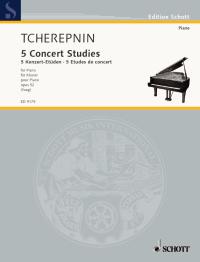 Alexander Tcherepnin: 5 Concert Studies Op. 52: Piano