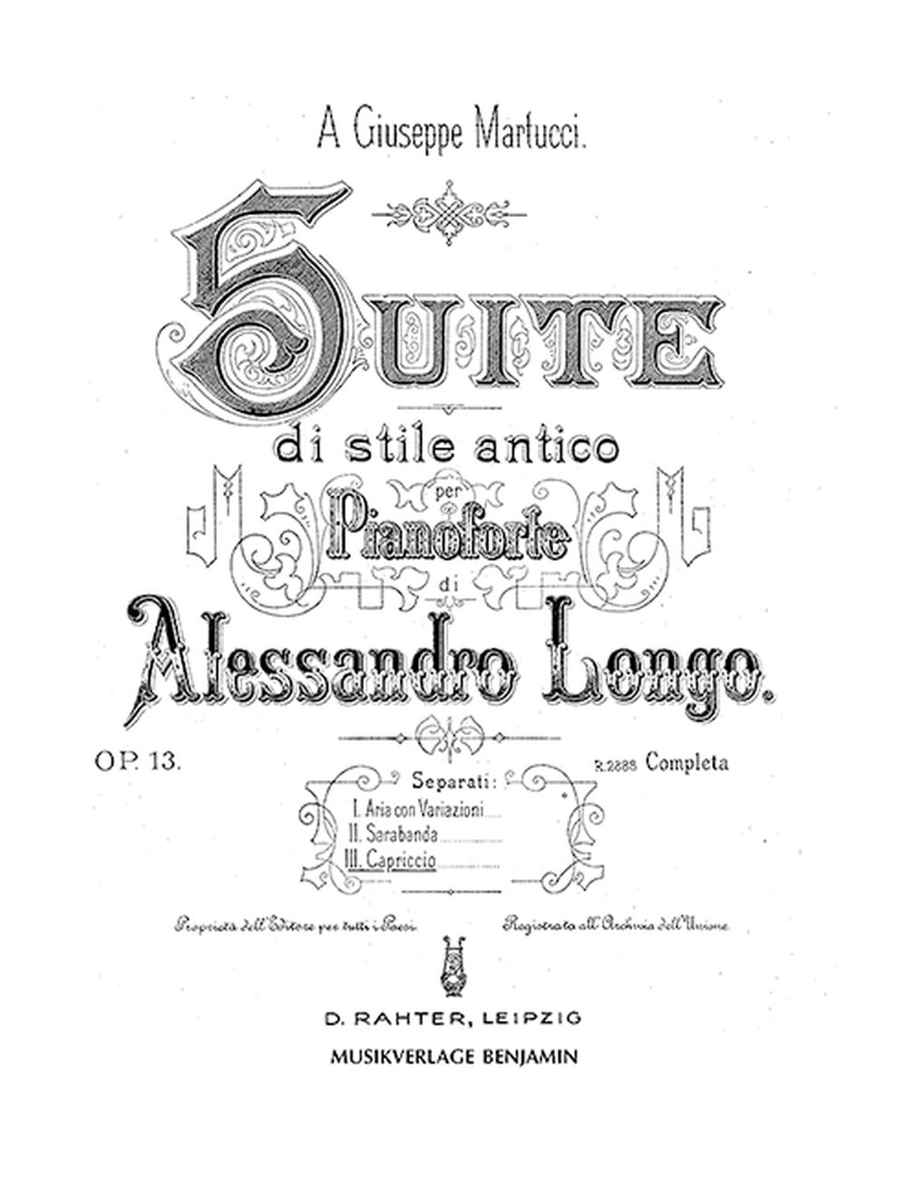 Capriccio op. 13-3: Piano