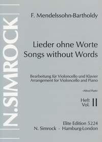 Carlo Alfredo Piatti: Songs without Words op. 38-53 Band 2: Cello