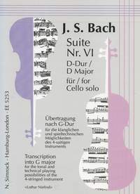 Lothar Niefind: Suite No. 6 in G Major BWV 1012: Cello