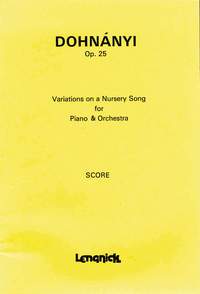Variations on a Nursery Song op.25: Piano: Score