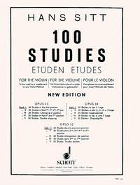Hans Sitt: 100 Studies - Etden - tudes Opus 32 Vol. 1: Violin: Miniature Score