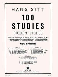 Hans Sitt: 100 Studies - Etden - tudes Opus 32 Vol. 3: Violin: Miniature Score
