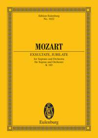 Wolfgang Amadeus Mozart: Exsultate  Jubilate K 165: Soprano: Miniature Score