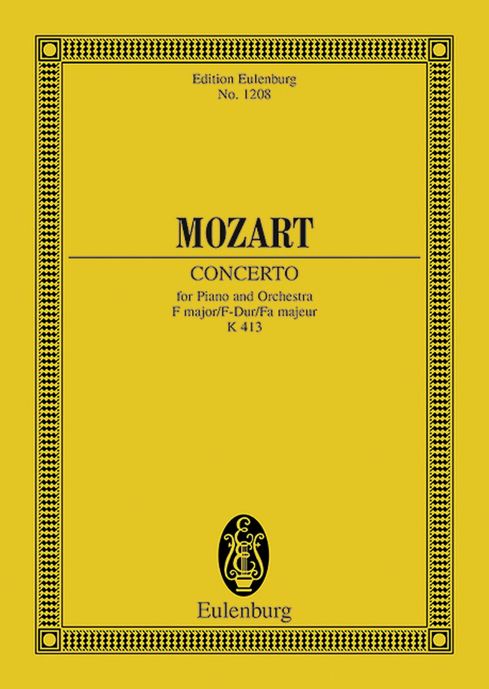 Wolfgang Amadeus Mozart: Piano Concerto No. 11 In F Major K 413: Piano: