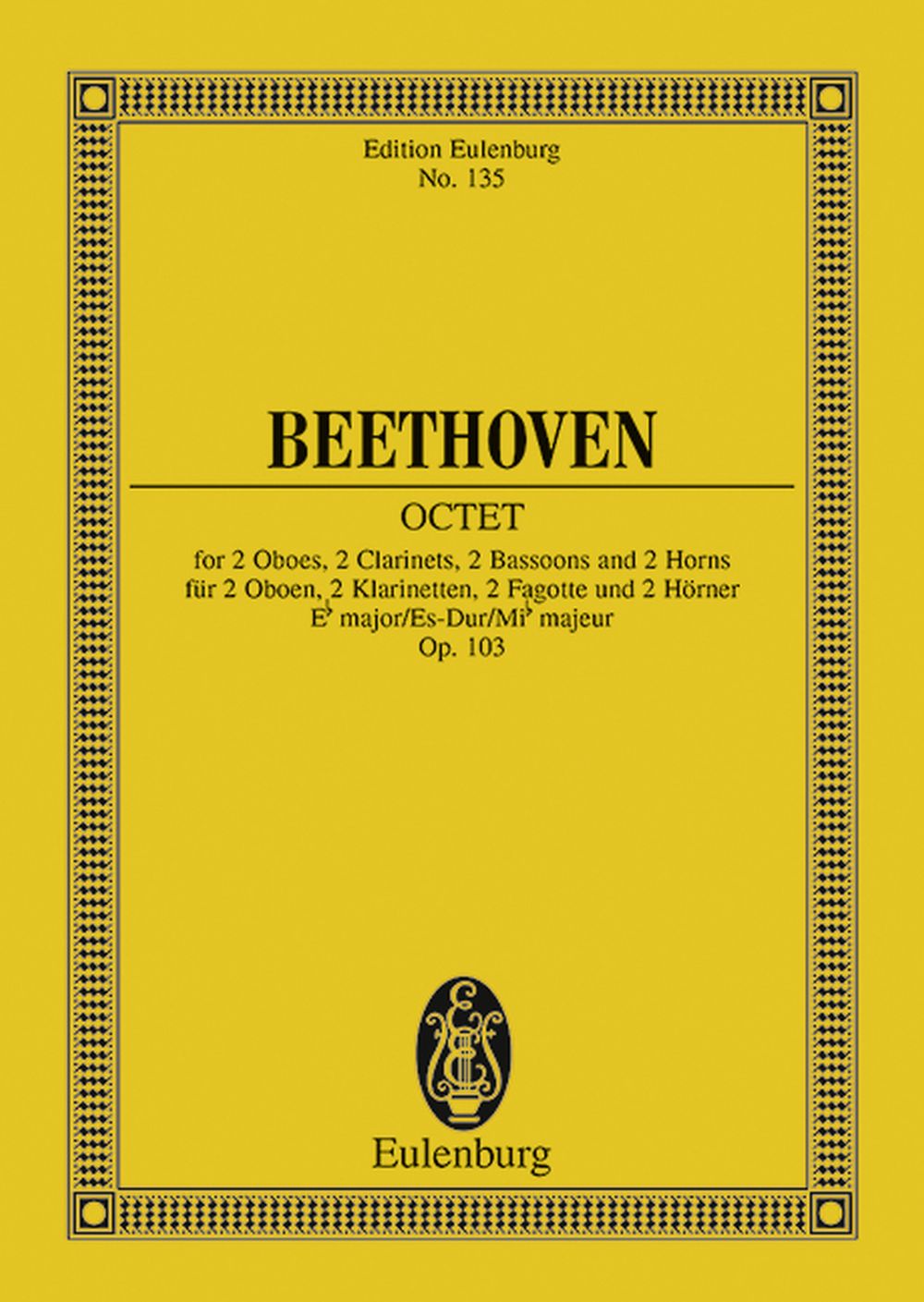 Ludwig van Beethoven: Octet In E Flat Major Op 103: Ensemble: Miniature Score