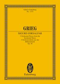 Edvard Grieg: Sigurd Jorsalfar Op. 56: Orchestra: Miniature Score