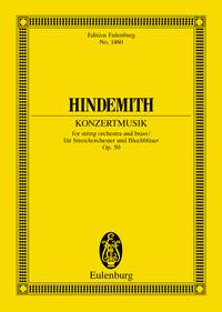 Paul Hindemith: Concert music op. 50: String Orchestra: Miniature Score