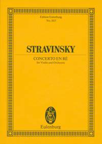 Igor Stravinsky: Concert D: Orchestra: Miniature Score