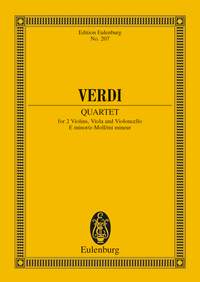 Giuseppe Verdi: Streichquartet E: String Quartet: Miniature Score