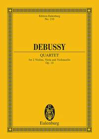 Claude Debussy: Streichquartet G Op.10: String Quartet: Miniature Score
