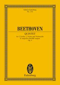 Ludwig van Beethoven: Quintet Eb major op. 4: String Ensemble: Miniature Score