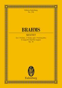 Johannes Brahms: Sextet Op 36 In G Major: String Ensemble: Miniature Score