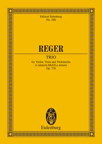 Max Reger: Streichtrio A Op.77B: String Trio: Miniature Score