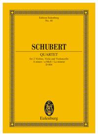 Franz Schubert: String Quartet In A Minor Op. 29 D 804: String Quartet: