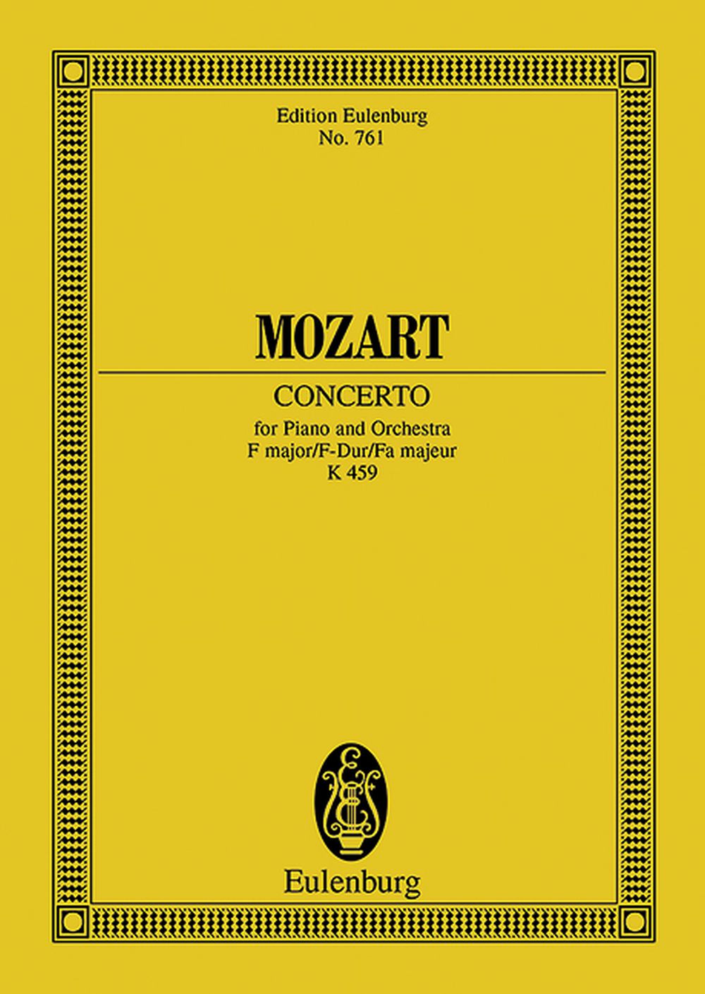 Wolfgang Amadeus Mozart: Piano Concerto No. 19 In F Major KV 459: Piano: