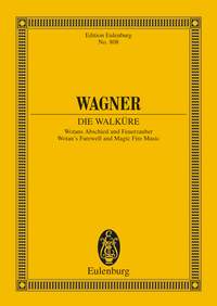 Richard Wagner: Valkyrie Wotans Farewell Fire Music: Bass: Miniature Score