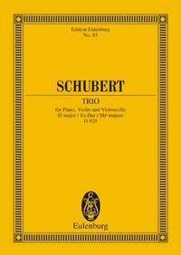Franz Schubert: Klaviertrio Es Op.100 D929: Piano Trio: Miniature Score