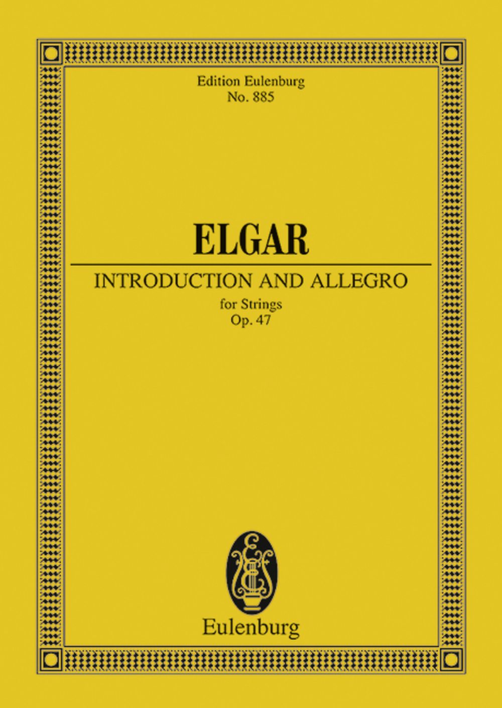 Edward Elgar: Introduction And Allegro Op. 47: String Ensemble: Miniature Score