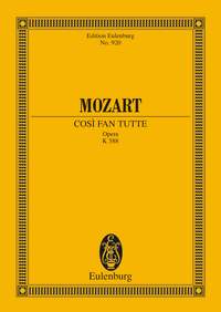 Wolfgang Amadeus Mozart: Cosi Fan Tutte - Opera K. 588: Opera: Miniature Score