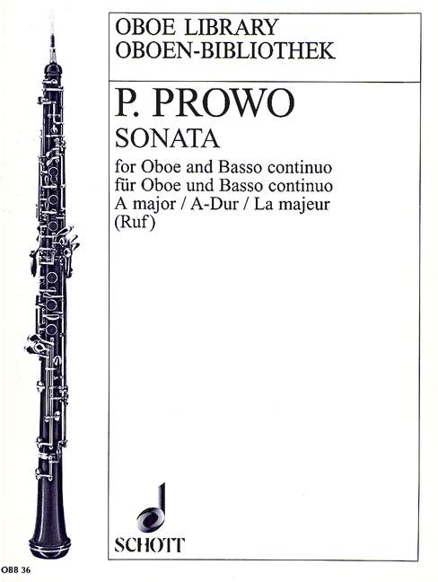 Pierre Prowo: Sonata No.5 A major: Oboe: Score and Parts