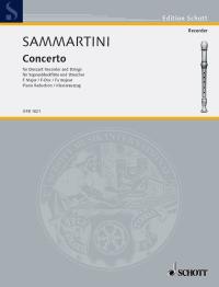 Giuseppe Sammartini: Concert F: Descant Recorder: Instrumental Work