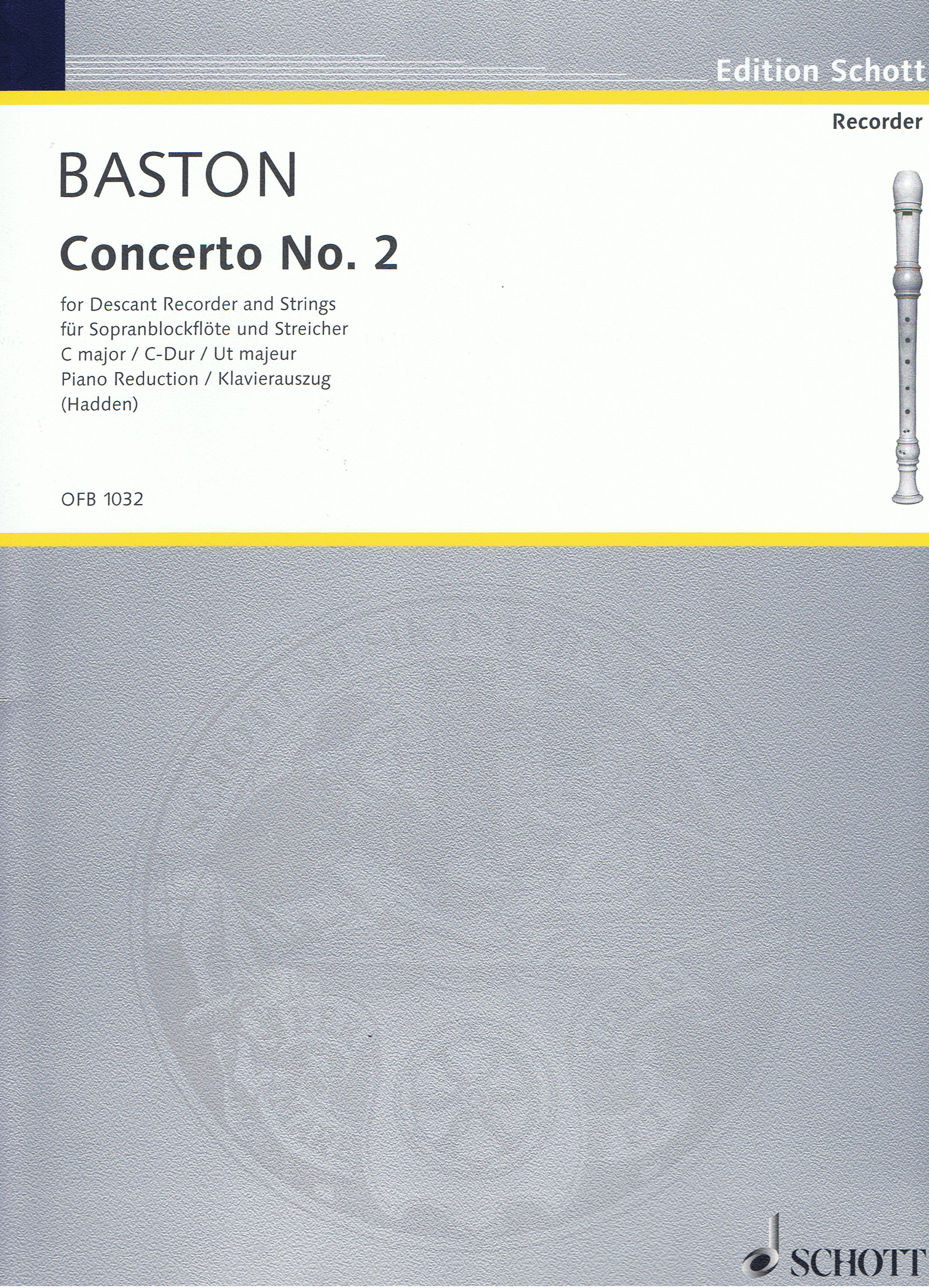John Baston: Concert 02 C: Descant Recorder: Score and Parts