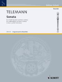 Georg Philipp Telemann: Trio Sonata in G Minor: Recorder Ensemble: Instrumental