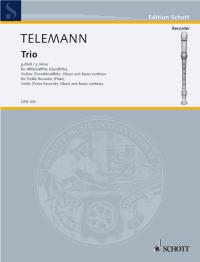 Georg Philipp Telemann: Trio Sonata In G Minor: Treble Recorder: Score and Parts