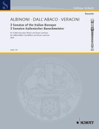 Sonaten(3) Italienischer Barock: Treble Recorder: Score and Parts