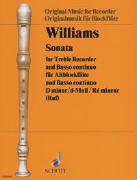 William Williams: Sonata D Minor Treble Recorder & Continuo: Treble Recorder
