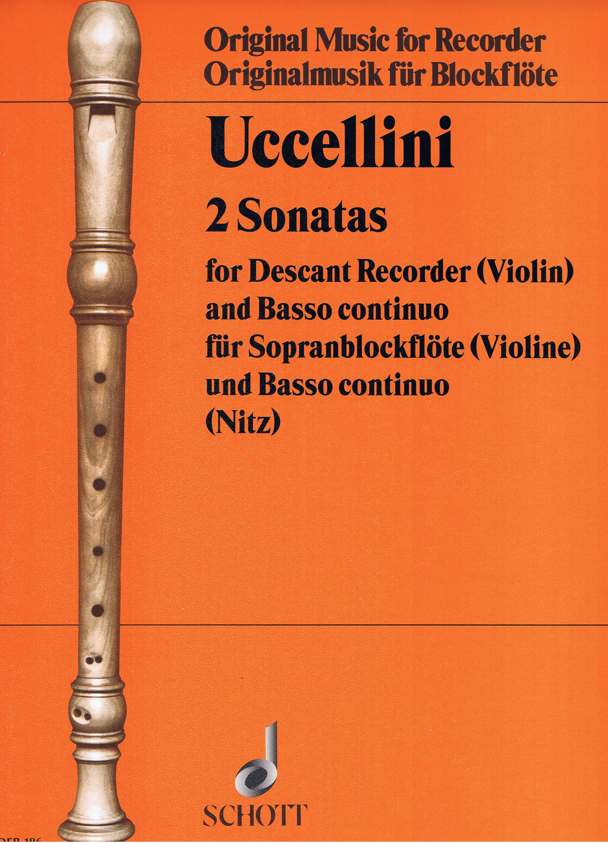 Marco Uccellini: Sonaten(2): Descant Recorder: Score and Parts