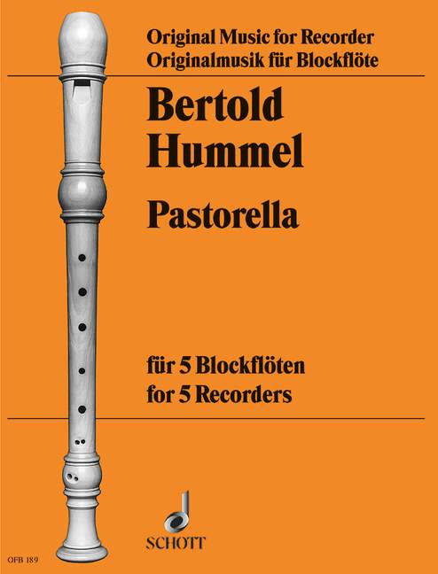 Bertold Hummel: Pastorella: Recorder Ensemble: Score and Parts