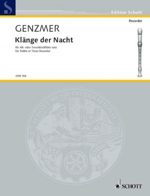Harald Genzmer: Klange der Nacht GeWV 208: Treble Recorder: Score