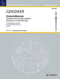 Harald Genzmer: Greensleeves GeWV 261: Treble Recorder: Score