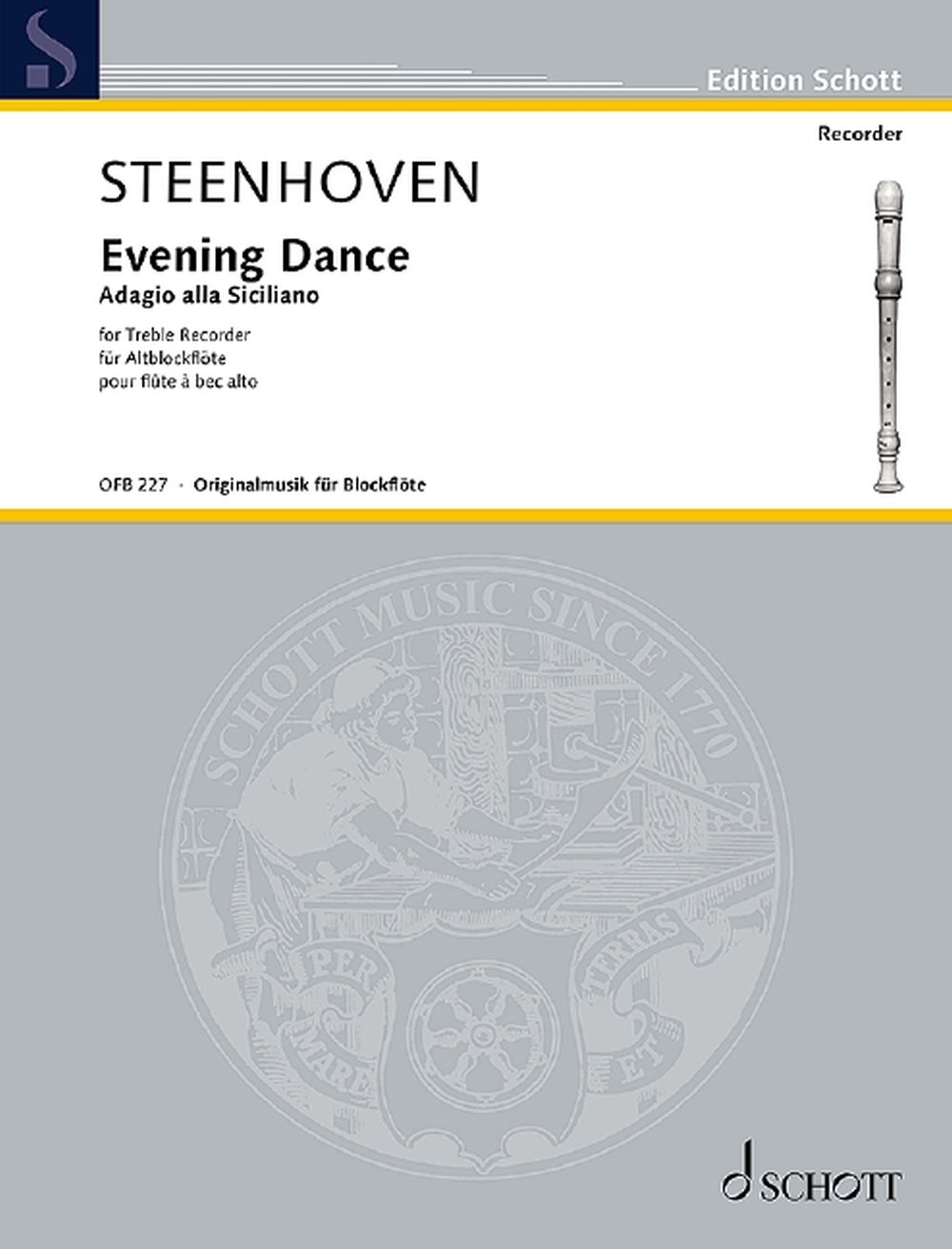 Karel van Steenhoven: Evening Dance: Recorder: Instrumental Work