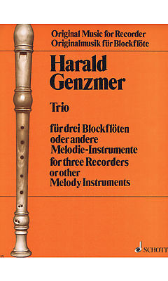 Harald Genzmer: Trio Ssabfl.: Recorder Ensemble: Score and Parts
