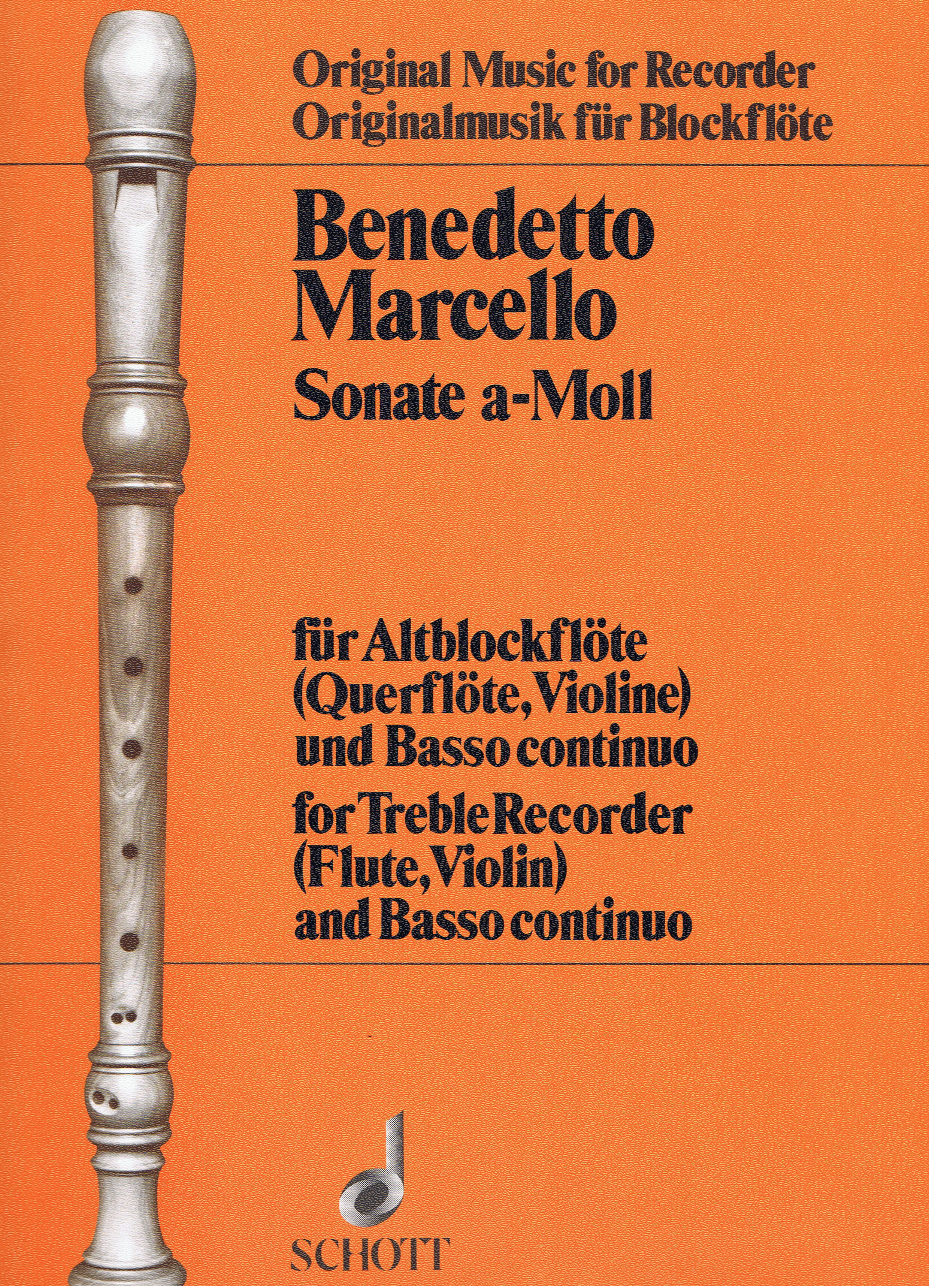 Benedetto Marcello: Sonate A: Treble Recorder: Score and Parts