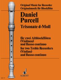 Henry Purcell: Trio Sonata In D Minor: Recorder Ensemble: Score and Parts