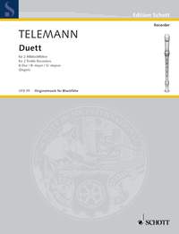 Georg Philipp Telemann: Duets for Two Treble Recorders in B Flat Major: Recorder