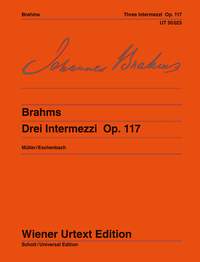Johannes Brahms: 3 Intermezzos Op. 117: Piano: Instrumental Work