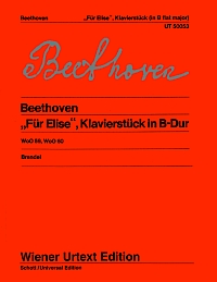 Ludwig van Beethoven: 'Fur Elise' And Piano Work In B Flat WoO 59 And 60: Piano: