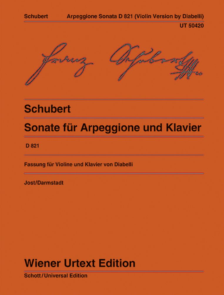 Franz Schubert: Sonata D821 (Cello): Cello: Instrumental Work