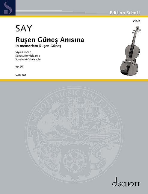 Fazil Say: Rusen Gnes An?s?na op. 92: Viola Solo: Instrumental Work