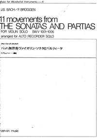 Johann Sebastian Bach: 11 Movements From The Sonatas And Partias: Treble