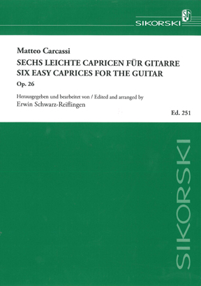 Matteo Carcassi: 6 leichte Capricen: Guitar: Instrumental Work