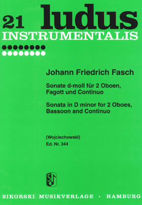 Johann Friedrich Fasch: Sonate für 2 Oboen  Fagott und Continuo: Chamber