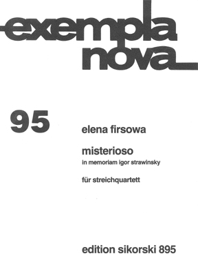 Elena Firsova: Misterioso: String Quartet: Instrumental Work